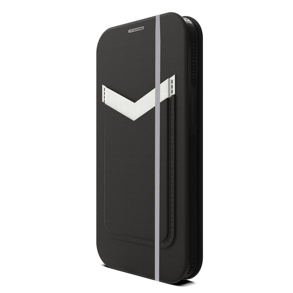 EFM Miami Leather Wallet Case Armour with D3O - For iPhone 13 Pro Max (6.7") - Smoke Black