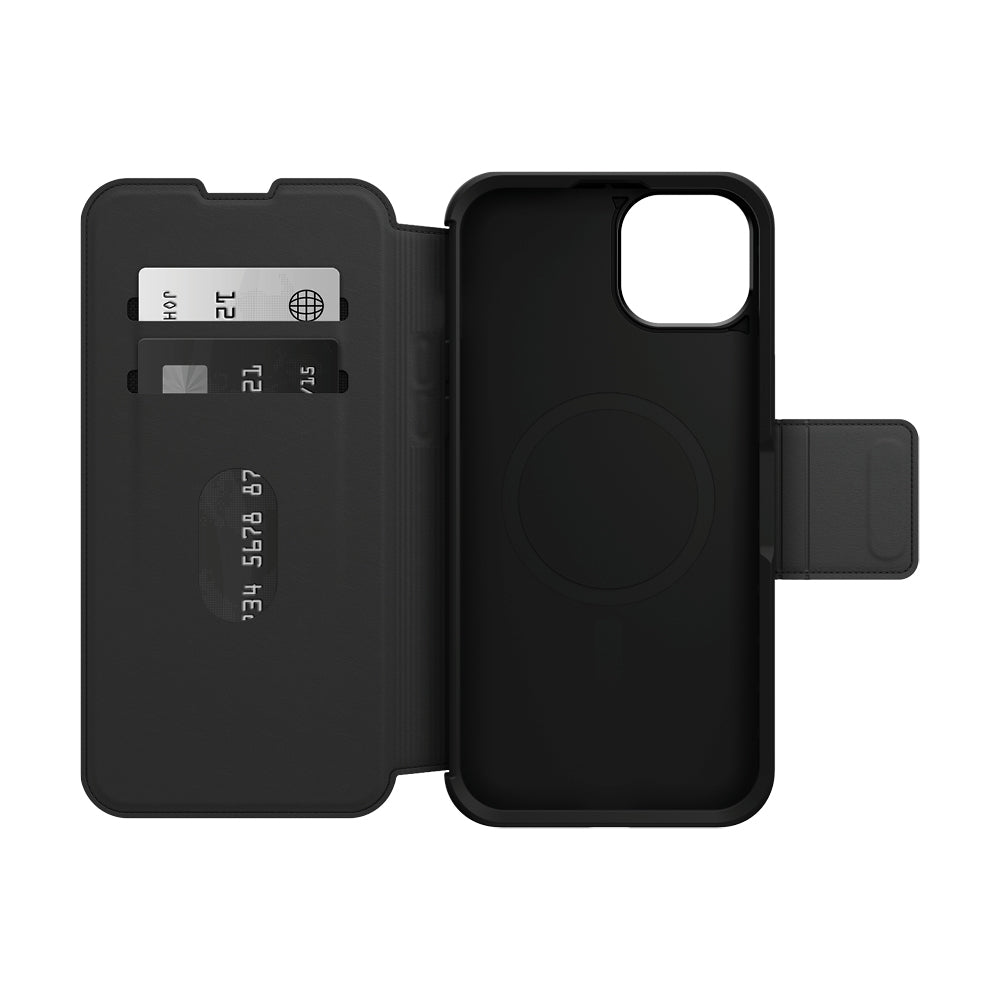 Otterbox Strada Folio MagSafe Case - For iPhone 15 Plus - Shadow