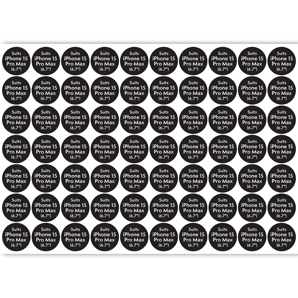 Compatibility Sticker ATOL - Circle for iPhone 15 Pro Max (70pcs x sheet) - For iPhone 15 Pro Max