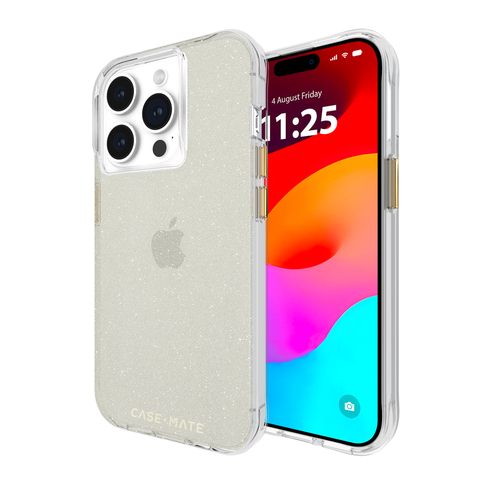 Case-Mate Sheer Crystal Case - For iPhone 15 Pro - Gold