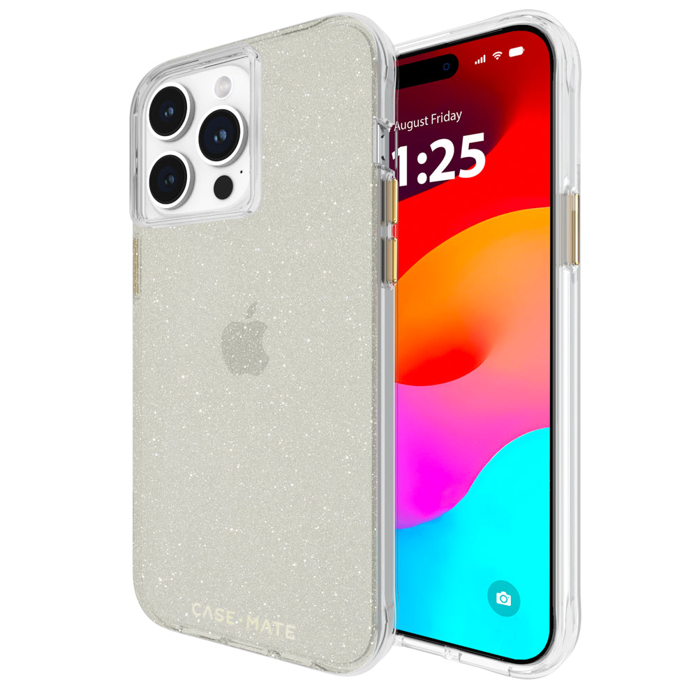 Case-Mate Sheer Crystal Case - For iPhone 15 Pro Max - Gold