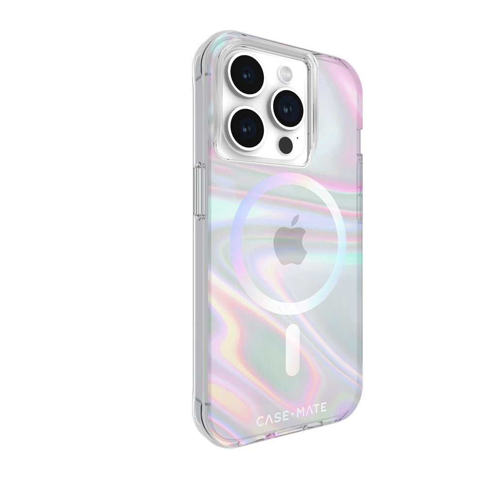 Case-Mate Soap Bubble MagSafe Case - For iPhone 15 Pro - Iridescent