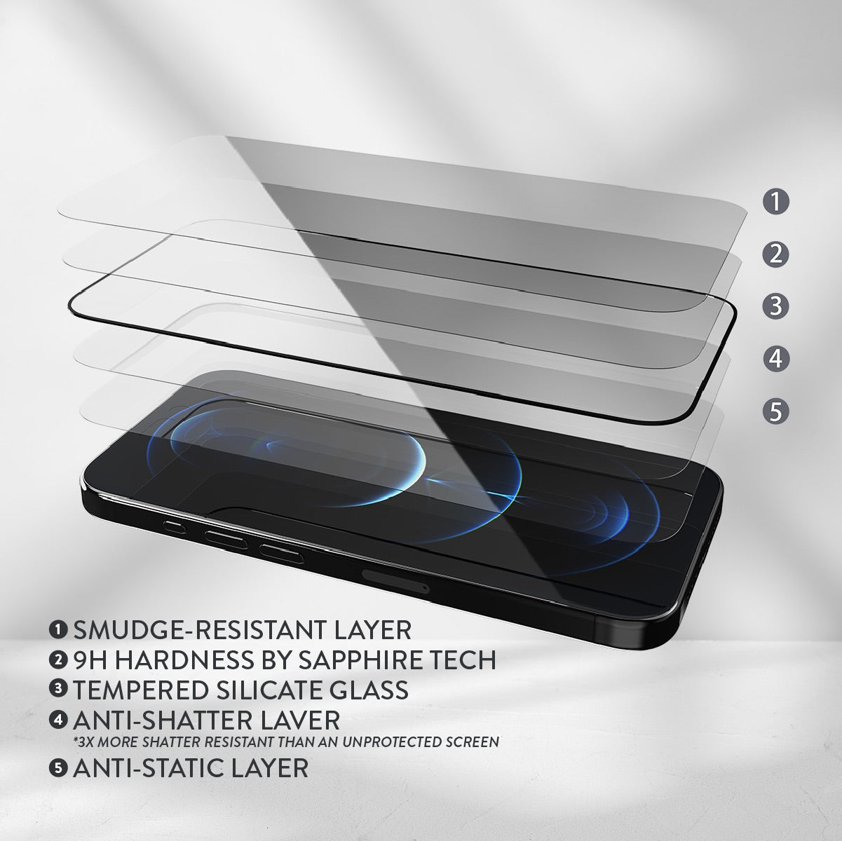EFM Impact Glass Screen Armour - For iPhone 15 Pro
