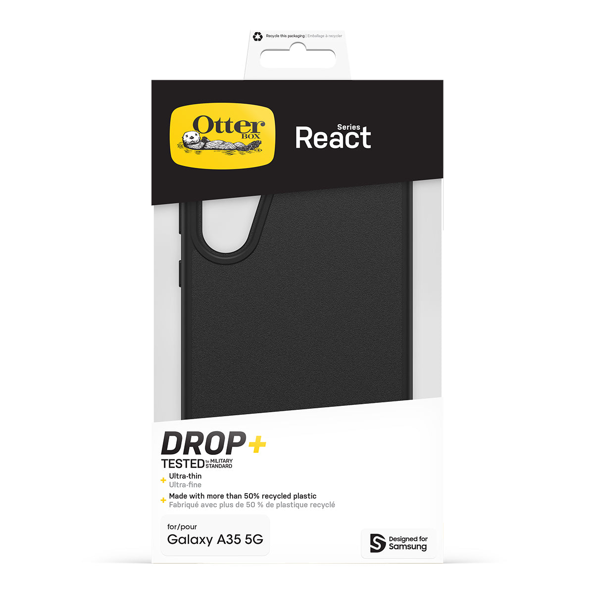 Otterbox React Case - for Samsung Galaxy A35 - Black