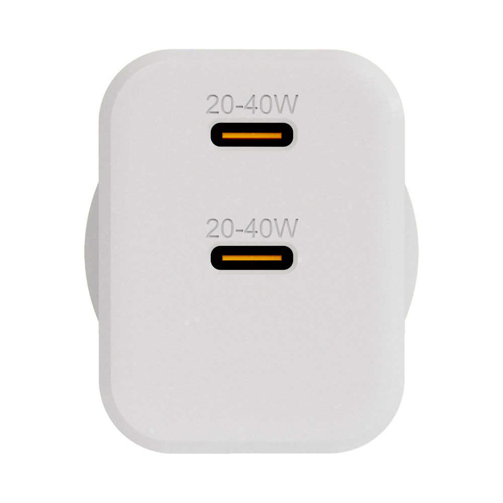 EFM ECO 40W Dual Port Wall Charger - With GaN, Power Delivery and PPS