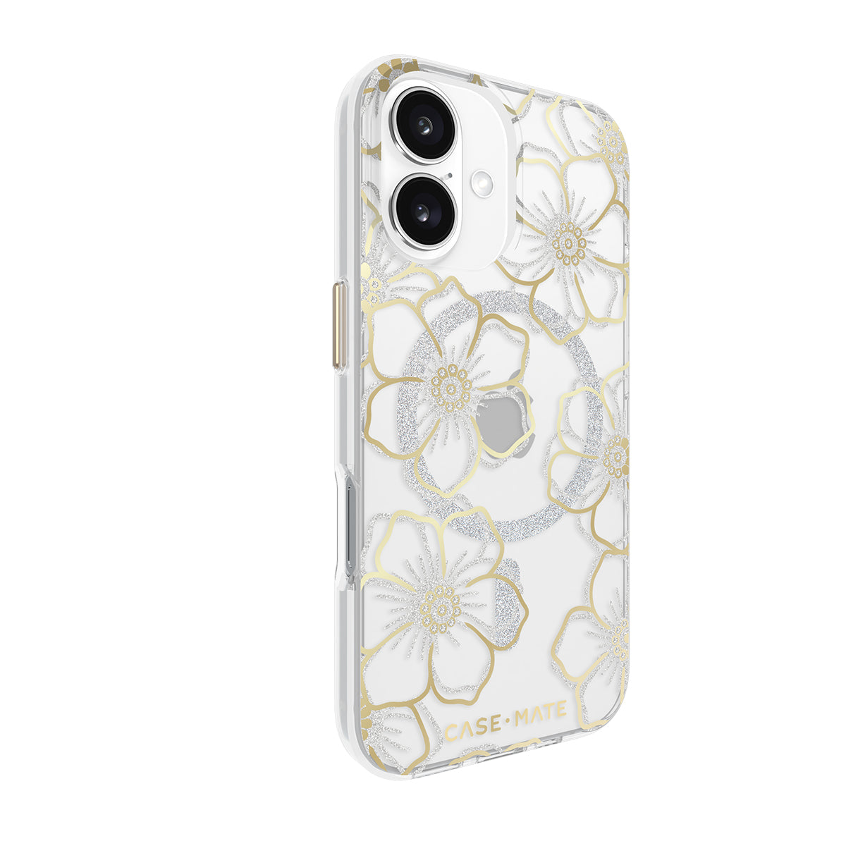 Case-Mate Floral Gems MagSafe Case - For iPhone 16 - Gold
