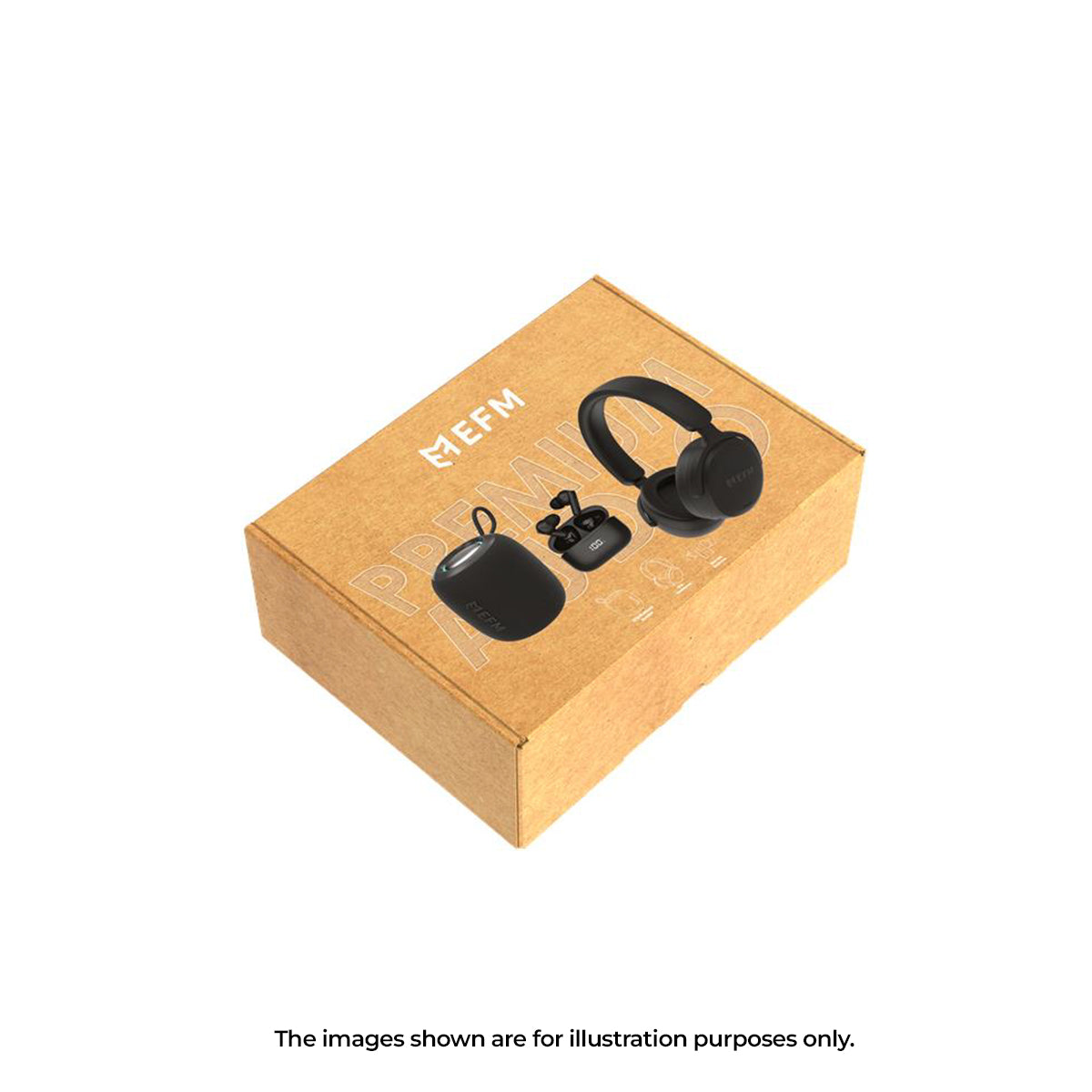 EFM Audio Essential Bundle - With Bluetooth Speaker, Headphones and TWS Earbuds