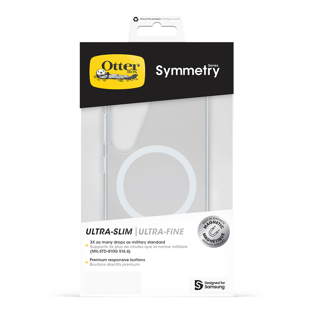 OtterBox Symmetry Mag Case - For Samsung Galaxy S25 - Clear