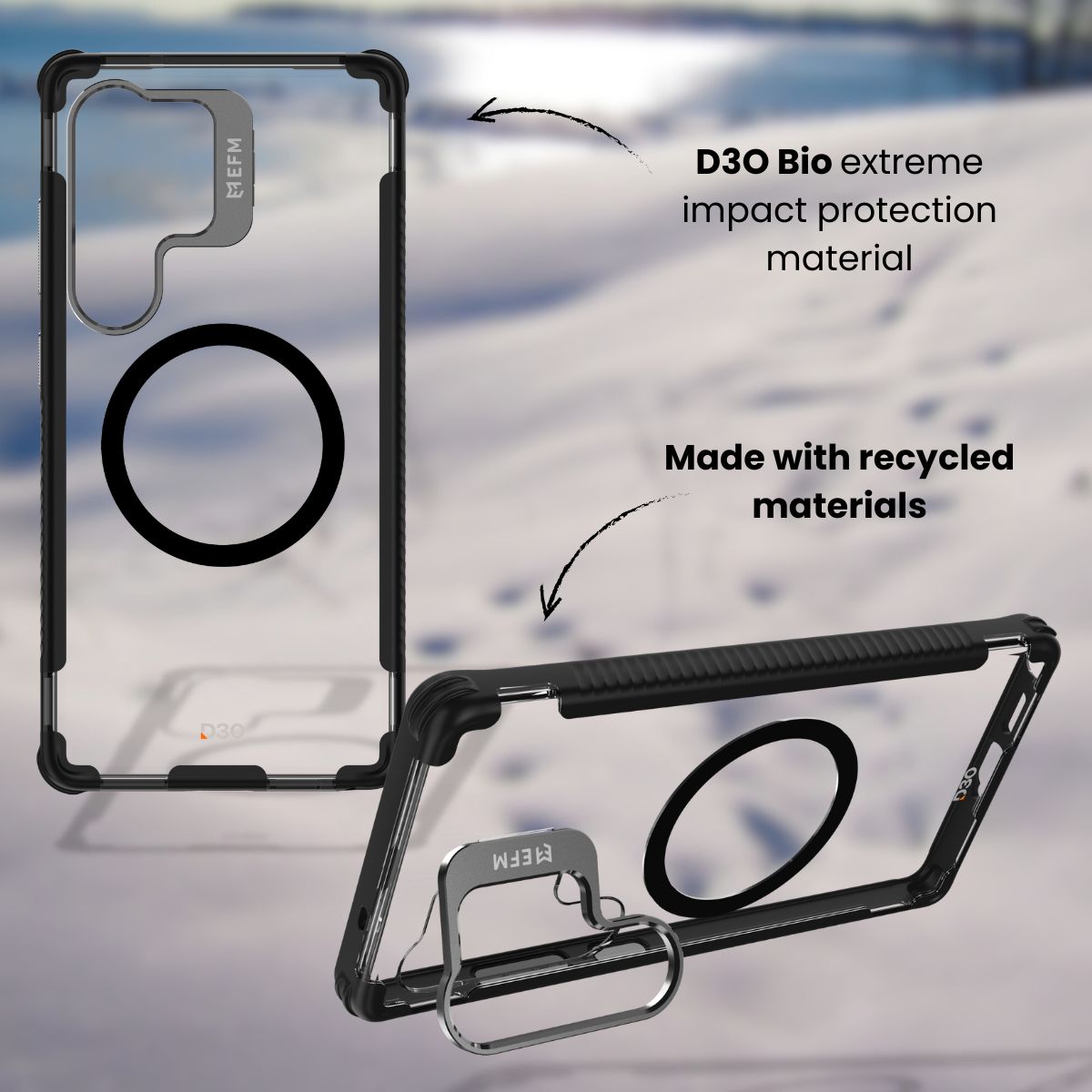 EFM Helsinki Case with D3O BIO - For Samsung Galaxy S25 Ultra - Carbon