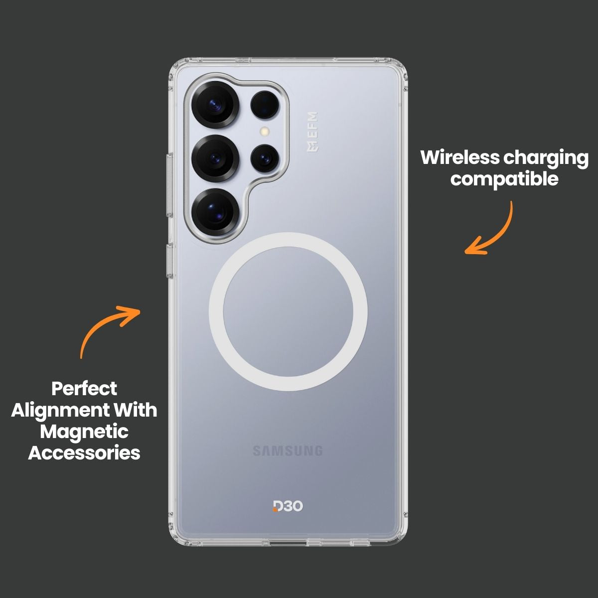 EFM Volta Case with D3O BIO - For Samsung Galaxy S25 - Clear