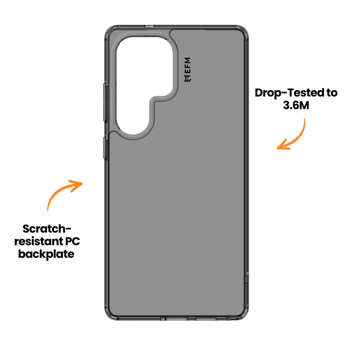 EFM Zurich Case Armour - For Samsung Galaxy S25 Ultra - Smoke Black
