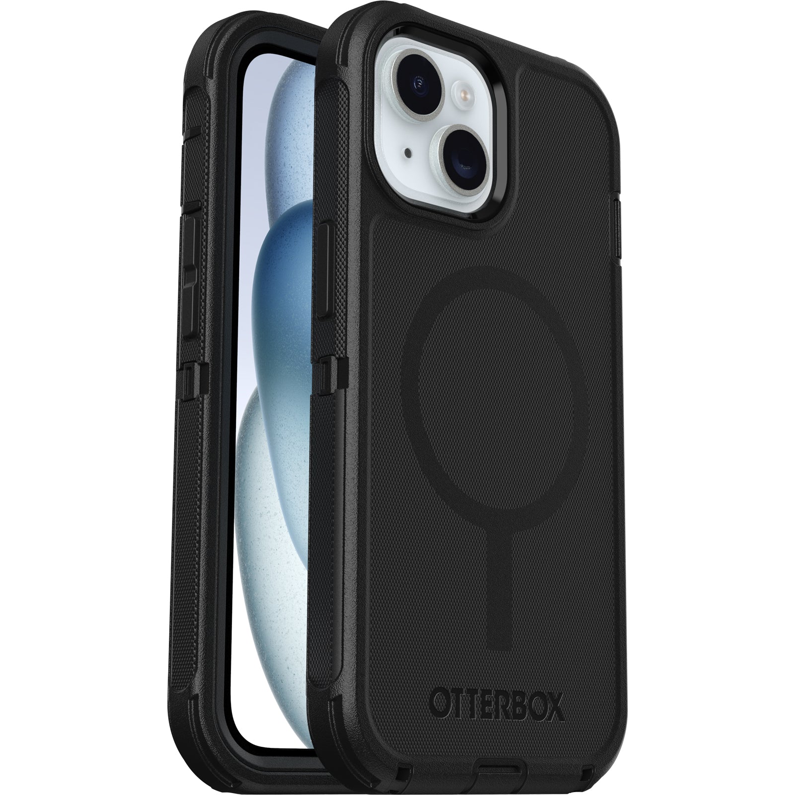 OtterBox Defender MagSafe Case - For iPhone 16e/15/14/13 - Black (No Retail Packaging)