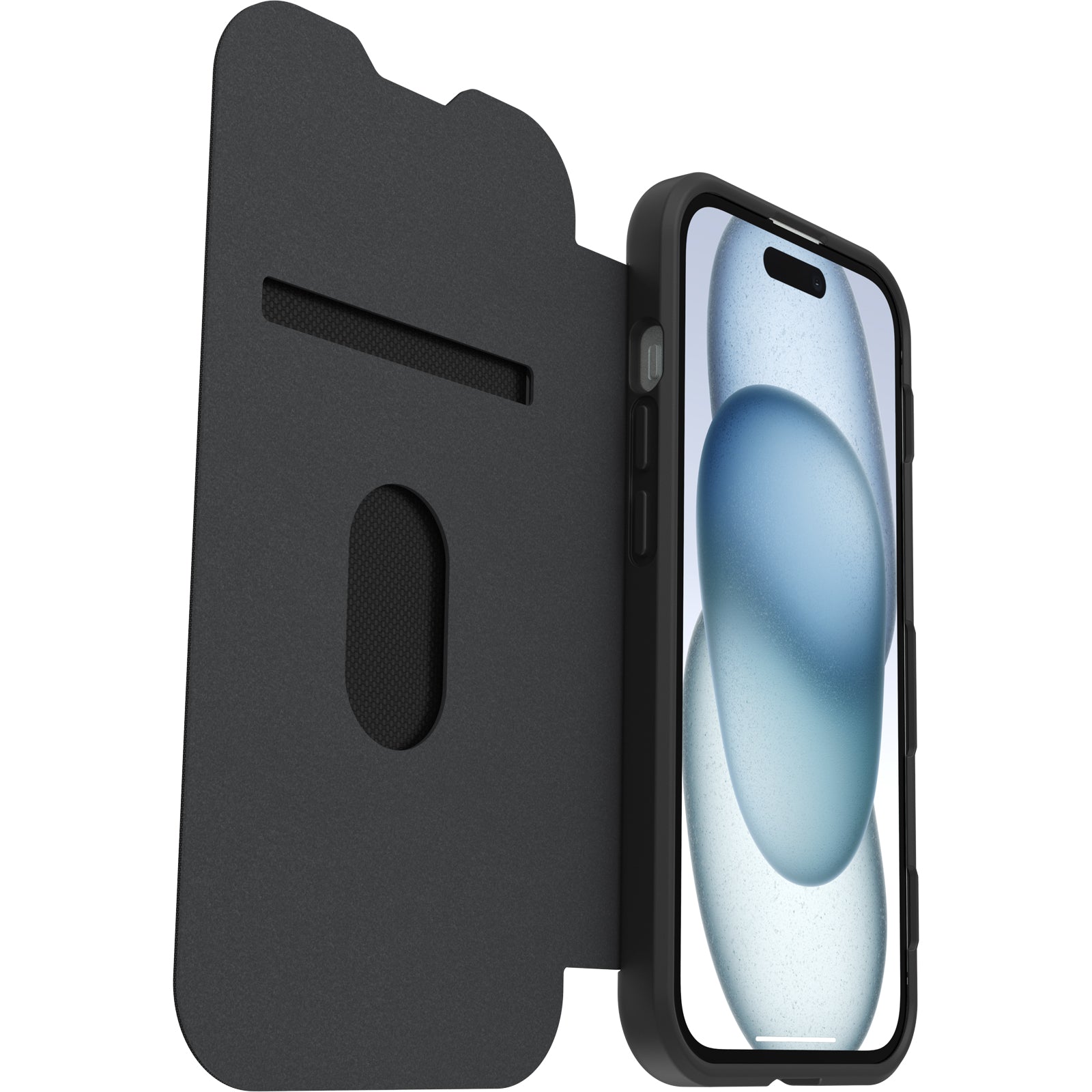 OtterBox React Folio MagSafe Case - For iPhone 16e/15/14/13 - Black Crystal