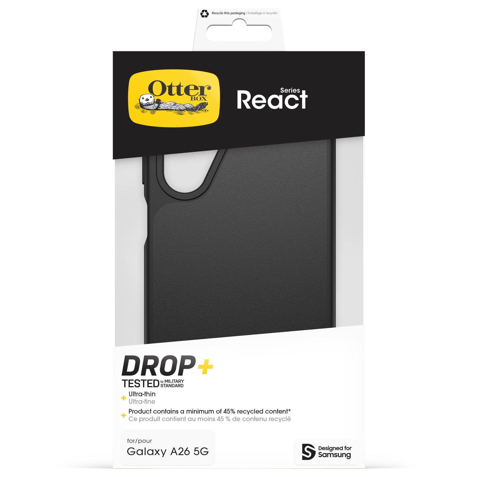 Otterbox React Case - For Samsung A26 5G - Black