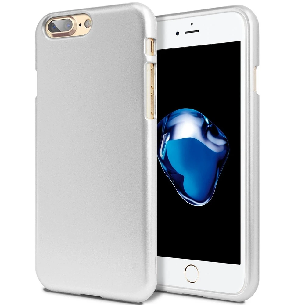 Mercury Jelly Case for iPhone 7/8 Plus - Metal Silver