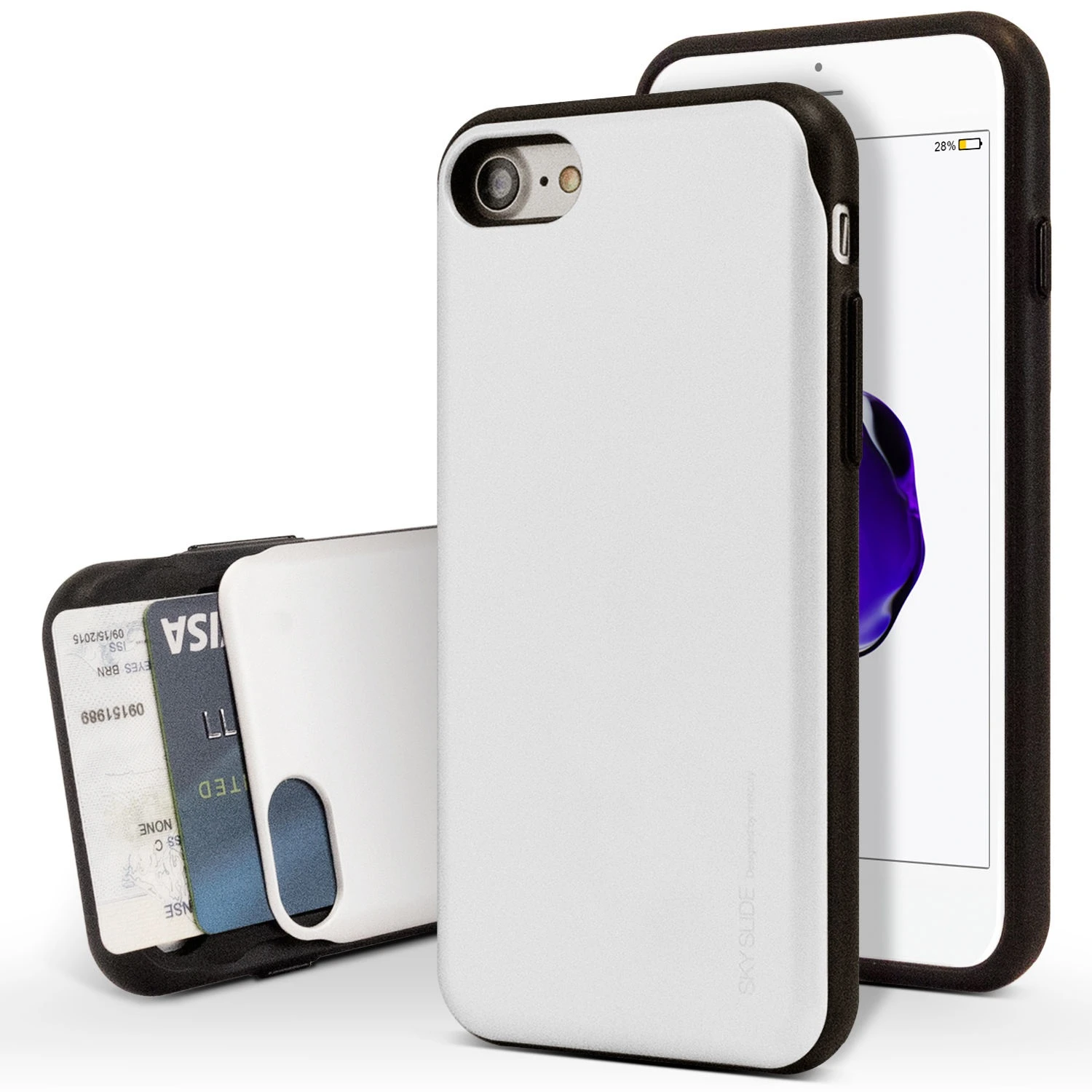 Mercury Sky Slide Bumper Case for iPhone XS Max - Silver