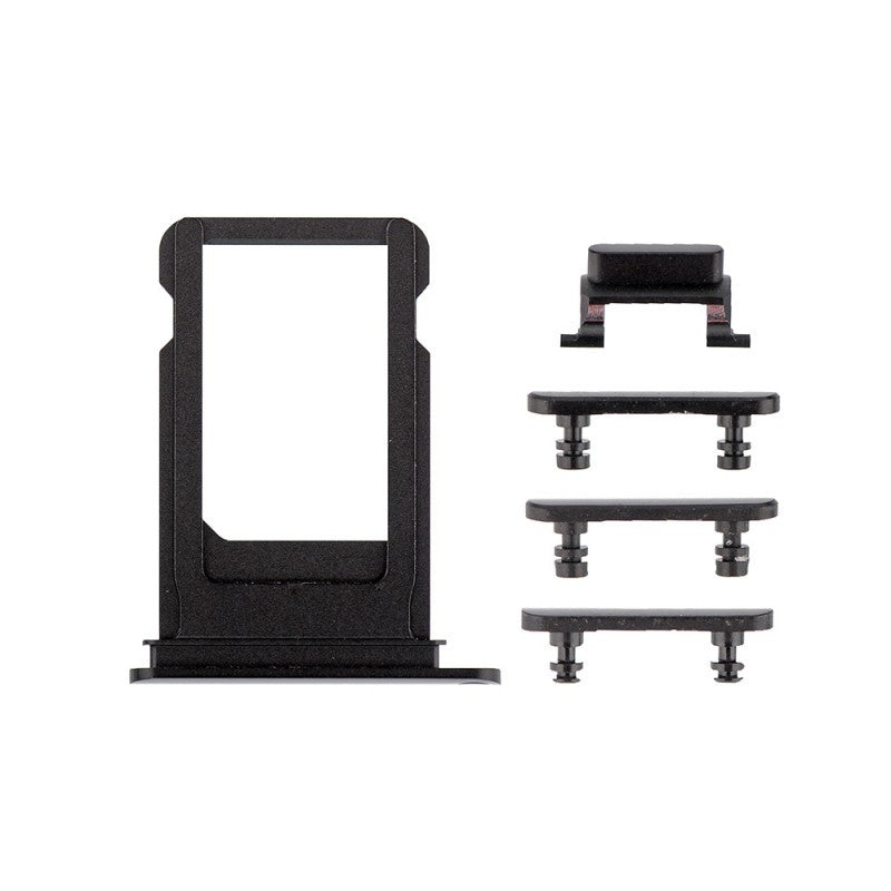 Sim Tray and Button Set for iPhone 7 Plus (5.5") - Black