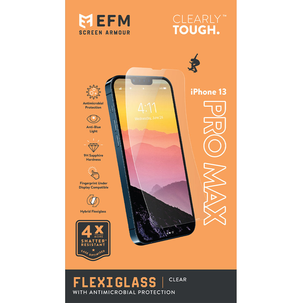 EFM FlexiGlass Screen Armour - For iPhone 13 Pro Max (6.7")/iPhone 14 Plus (6.7")