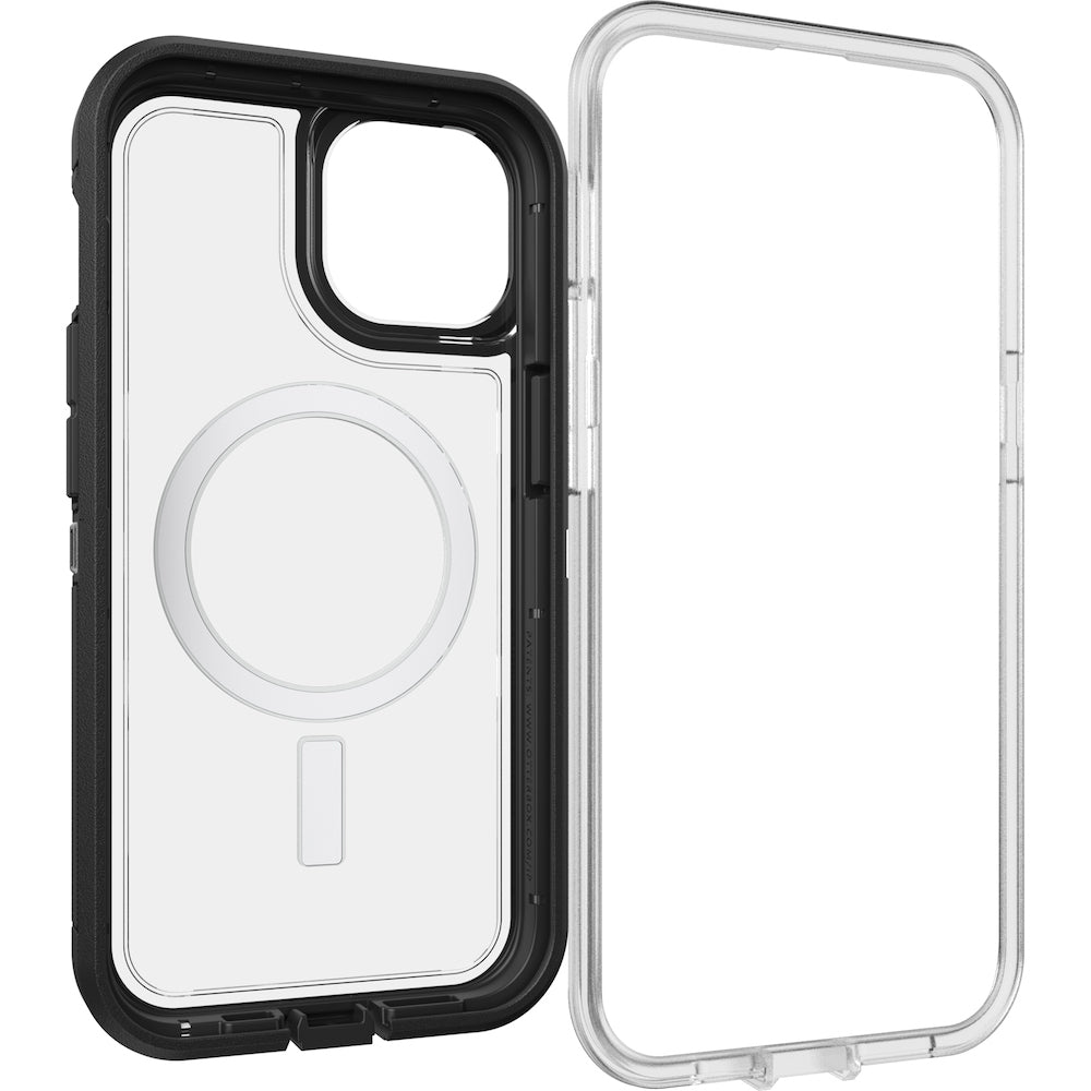 Otterbox Defender XT Clear MagSafe Case - For iPhone 13 (6.1")/iPhone 14 (6.1") - Black Crystal