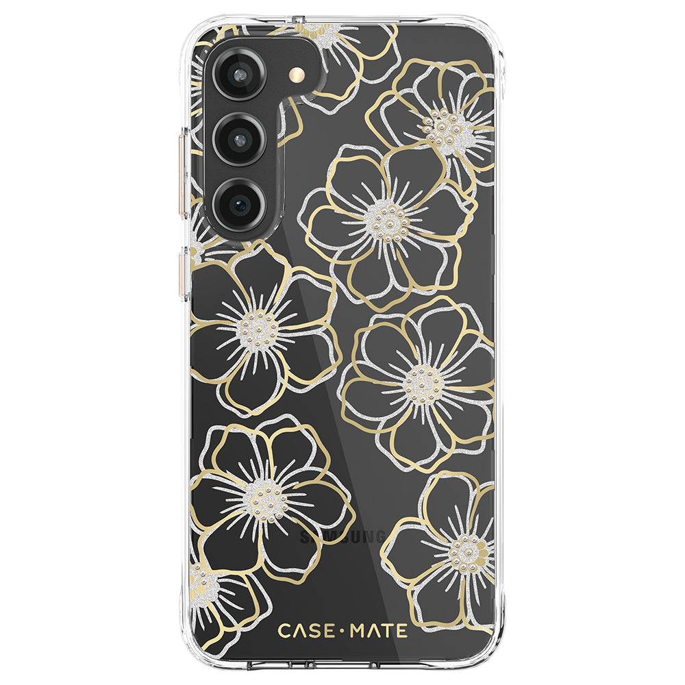 Case-Mate Floral Gems Case - For Samsung Galaxy S24+ - Gold