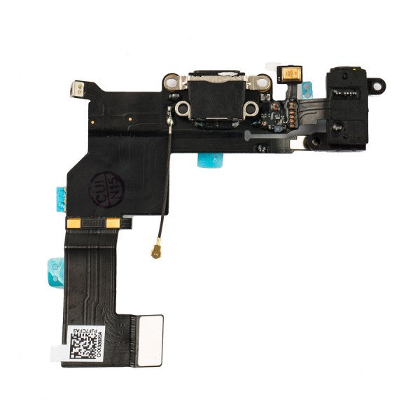 Charging Port & Headphone Jack Flex Cable for iPhone 5S - Black