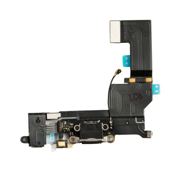 Charging Port & Headphone Jack Flex Cable for iPhone SE - Black