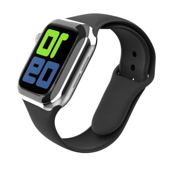 Silicone Sports Band for Apple Watch 7 45mm - Black