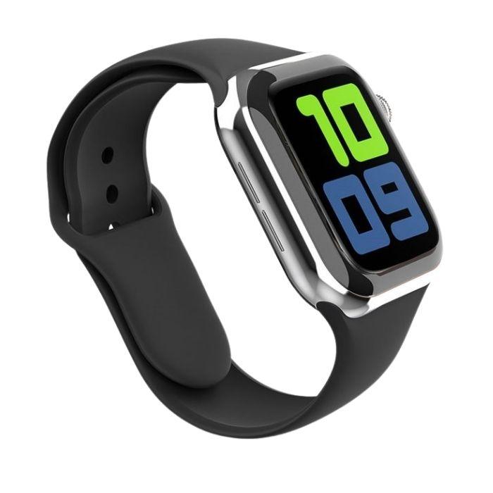 Silicone Sports Band for Apple Watch 7 45mm - Black