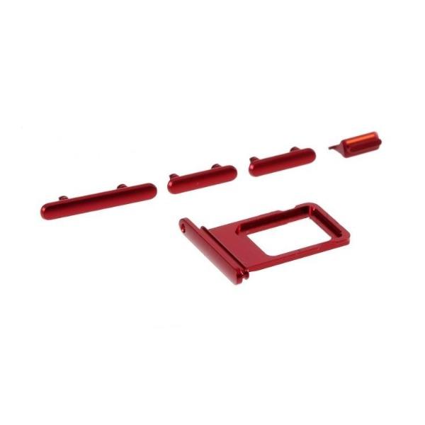 Sim Tray with Side Buttons for iPhone 11 - Red