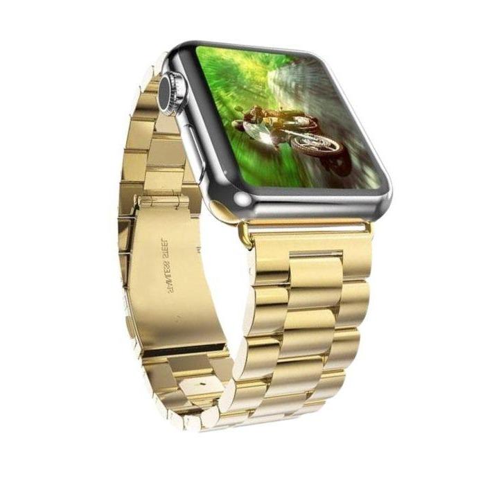 Stainless Steel Metal Band for Apple Watch 7 41mm - Gold