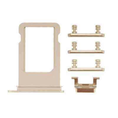 Sim Tray and Button Set for iPhone 7 Plus (5.5") - Gold