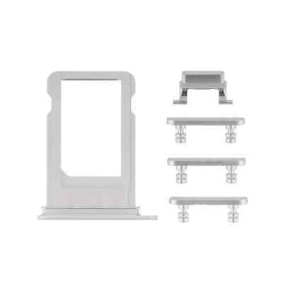 Sim Tray and Button Set for iPhone 7 Plus (5.5") - Silver