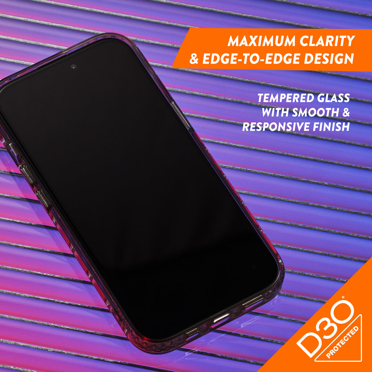 EFM ScreenSafe Glass with D3O Screen Armour - For iPhone 15 Pro Max
