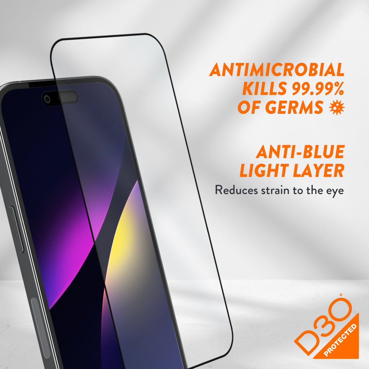 EFM ScreenSafe Glass with D3O Screen Armour - For iPhone 15 Pro Max