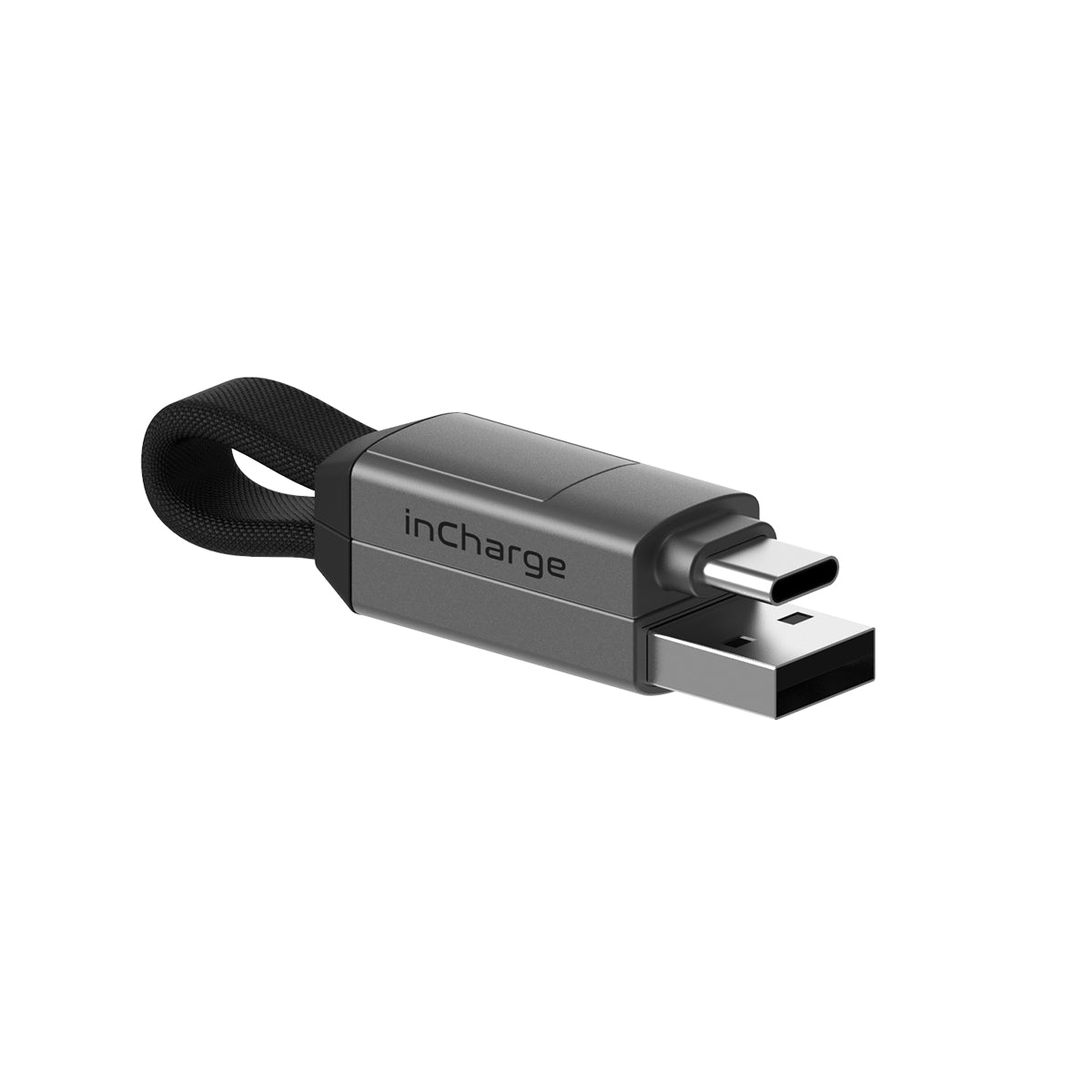 Rolling Square inCharge 6 - 18W 6 in 1 Keyring Cable - Mercury Grey