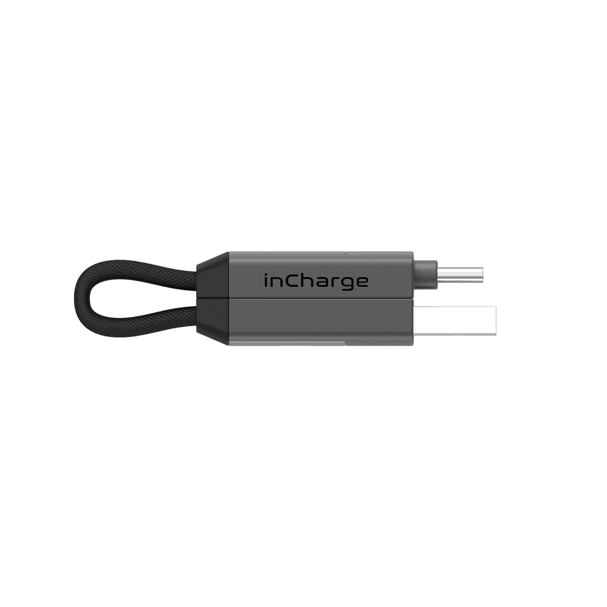 Rolling Square inCharge 6 - 18W 6 in 1 Keyring Cable - Mercury Grey