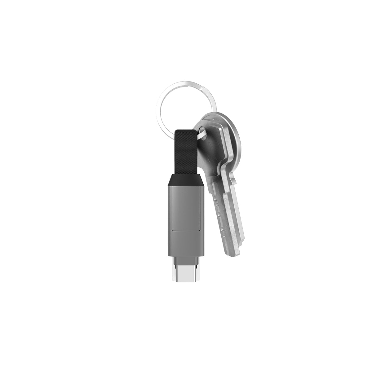 Rolling Square inCharge 6 - 18W 6 in 1 Keyring Cable - Mercury Grey