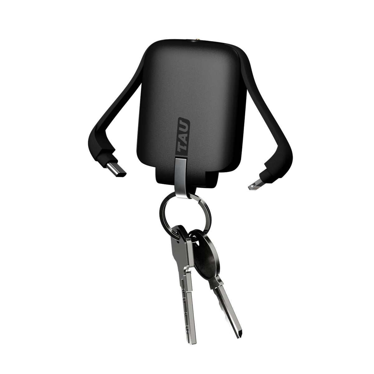 Tau 3 in 1 Keyring Powerbank - 1400mAh - Charcoal Black