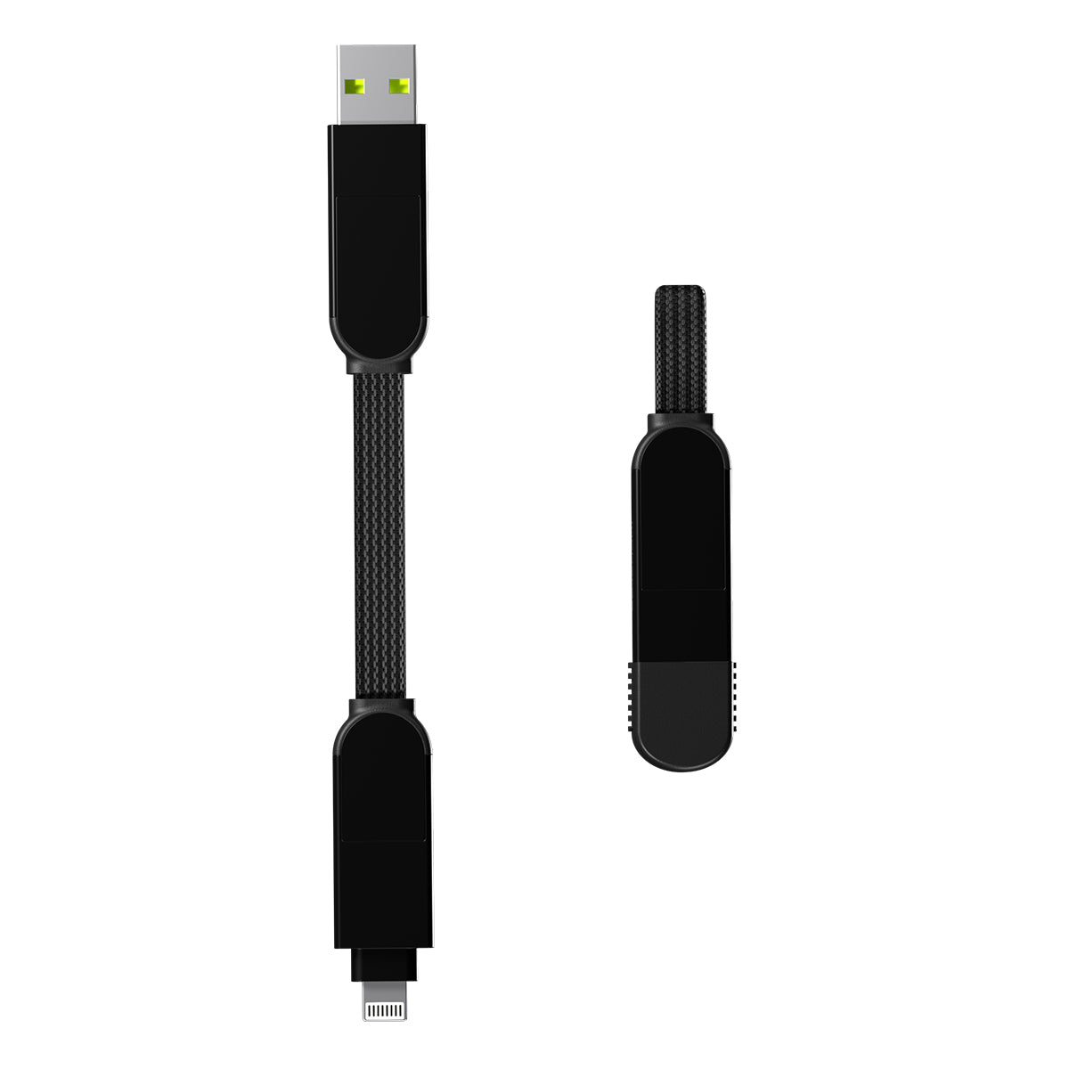 Rolling Square inCharge X - 100W 6 in 1 Keyring Cable - Lava Black