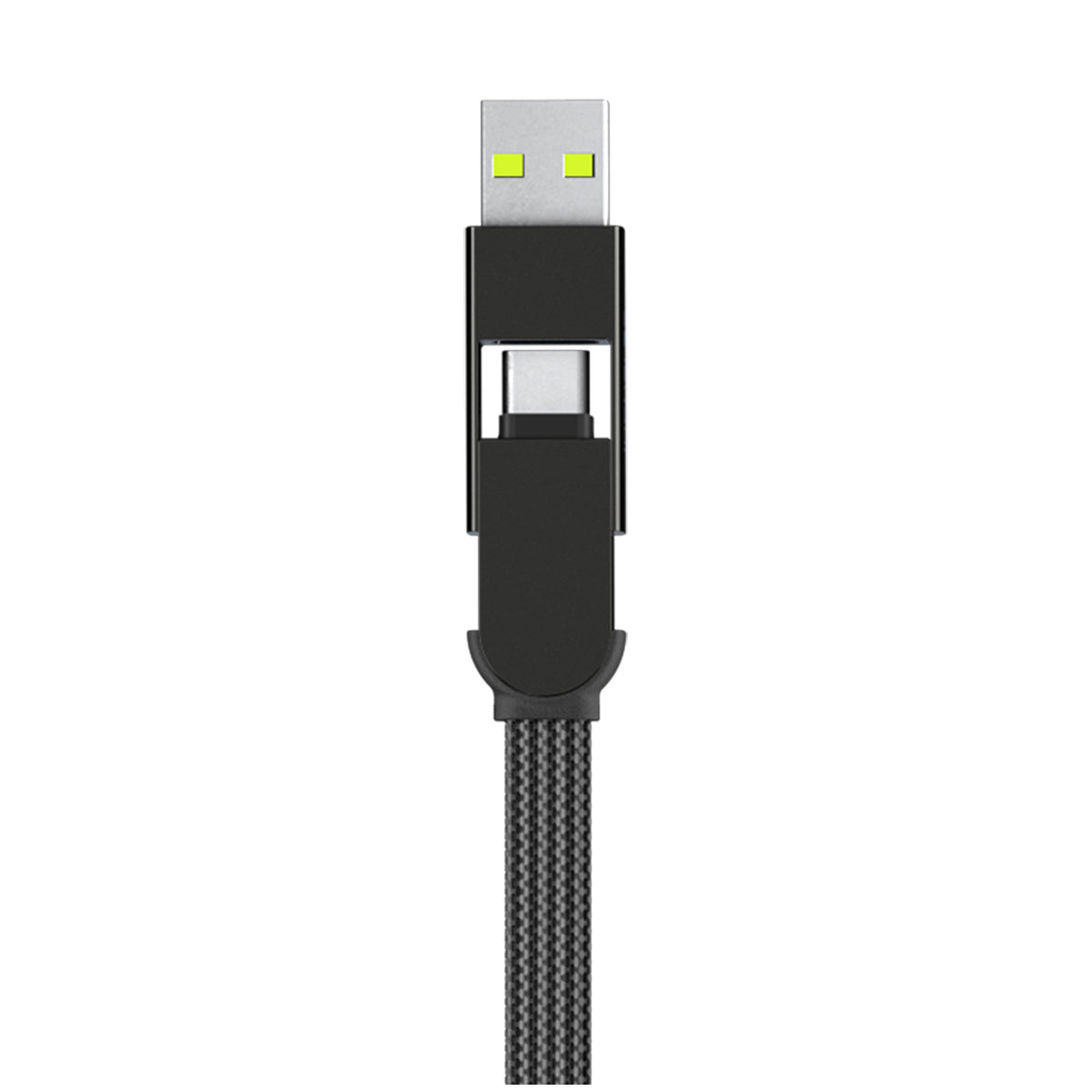 Rolling Square inCharge XL - 100W 6 in 1 Travel Charging Cable - 30cm - Urban Black