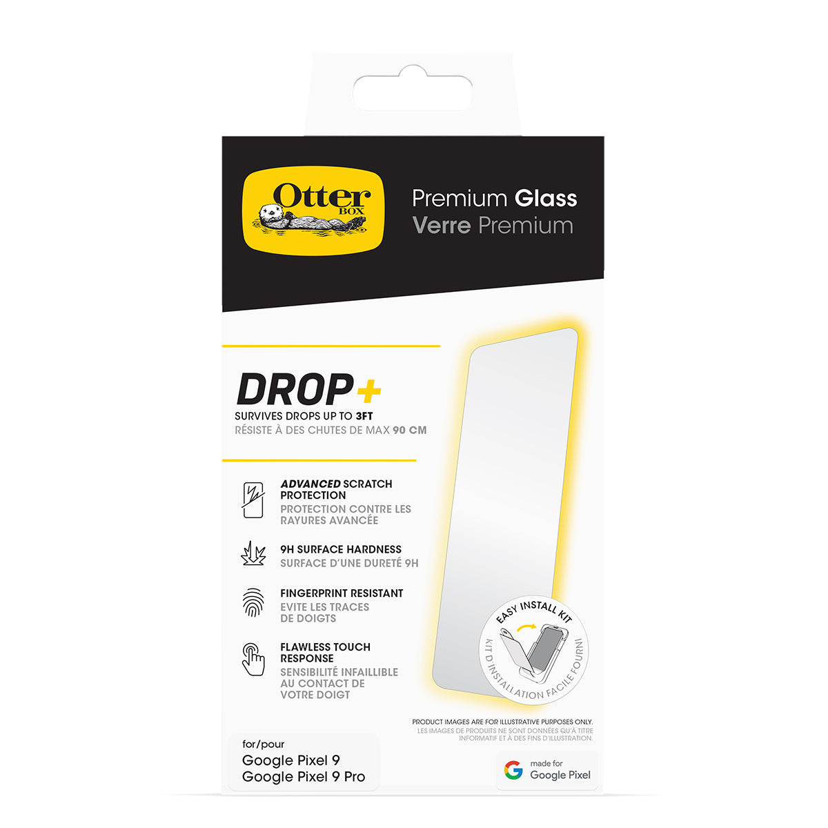 Otterbox Premium Glass - For Google Pixel 9/9 Pro - Clear