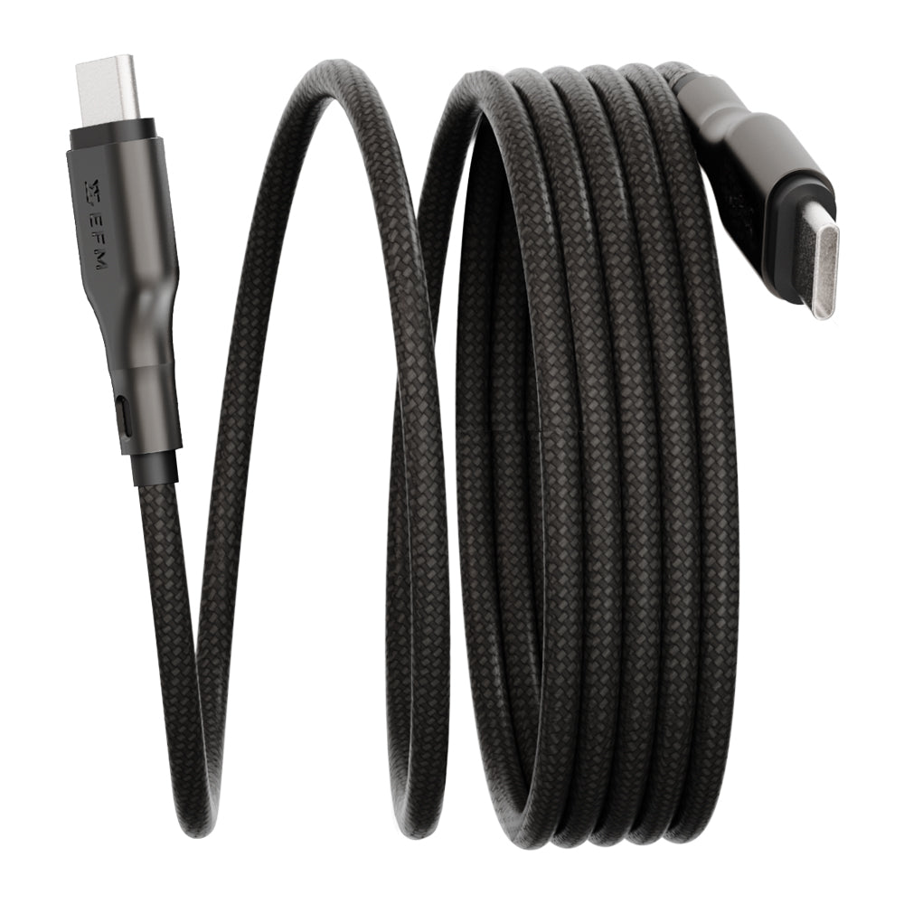 EFM Mag-Coil USB-C to USB-C Cable - With Magnetic Self-Coiling Cable Management 1M