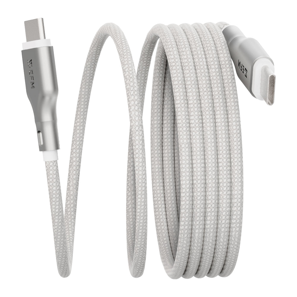 EFM Mag-Coil USB-C to USB-C Cable - With Magnetic Self-Coiling Cable Management 2M