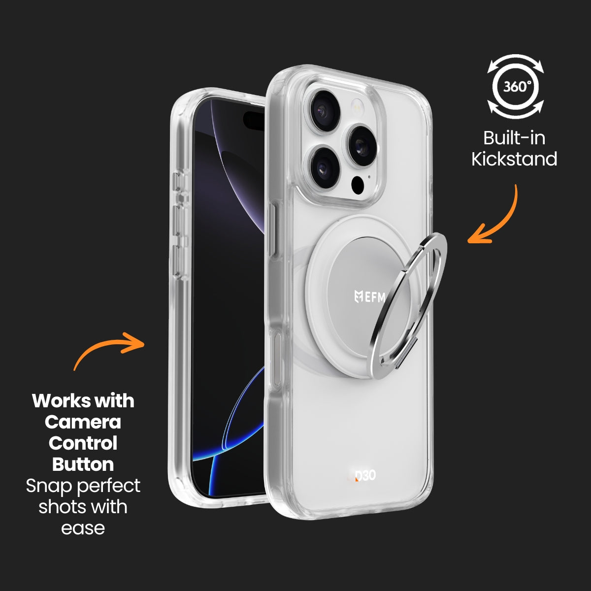 EFM Alta Case with D3O Bio - For iPhone 16 Pro Max - Clear