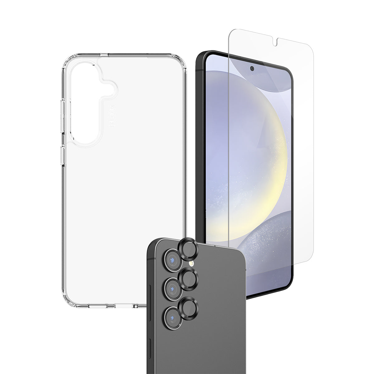 EFM 3-in-1 Case  Screen & Camera Lens Armour Bundle - For Samsung Galaxy S25