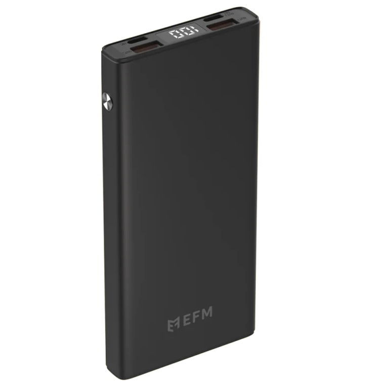 EFM 10,000mAh Digital Power Bank - With 20W Output - Black