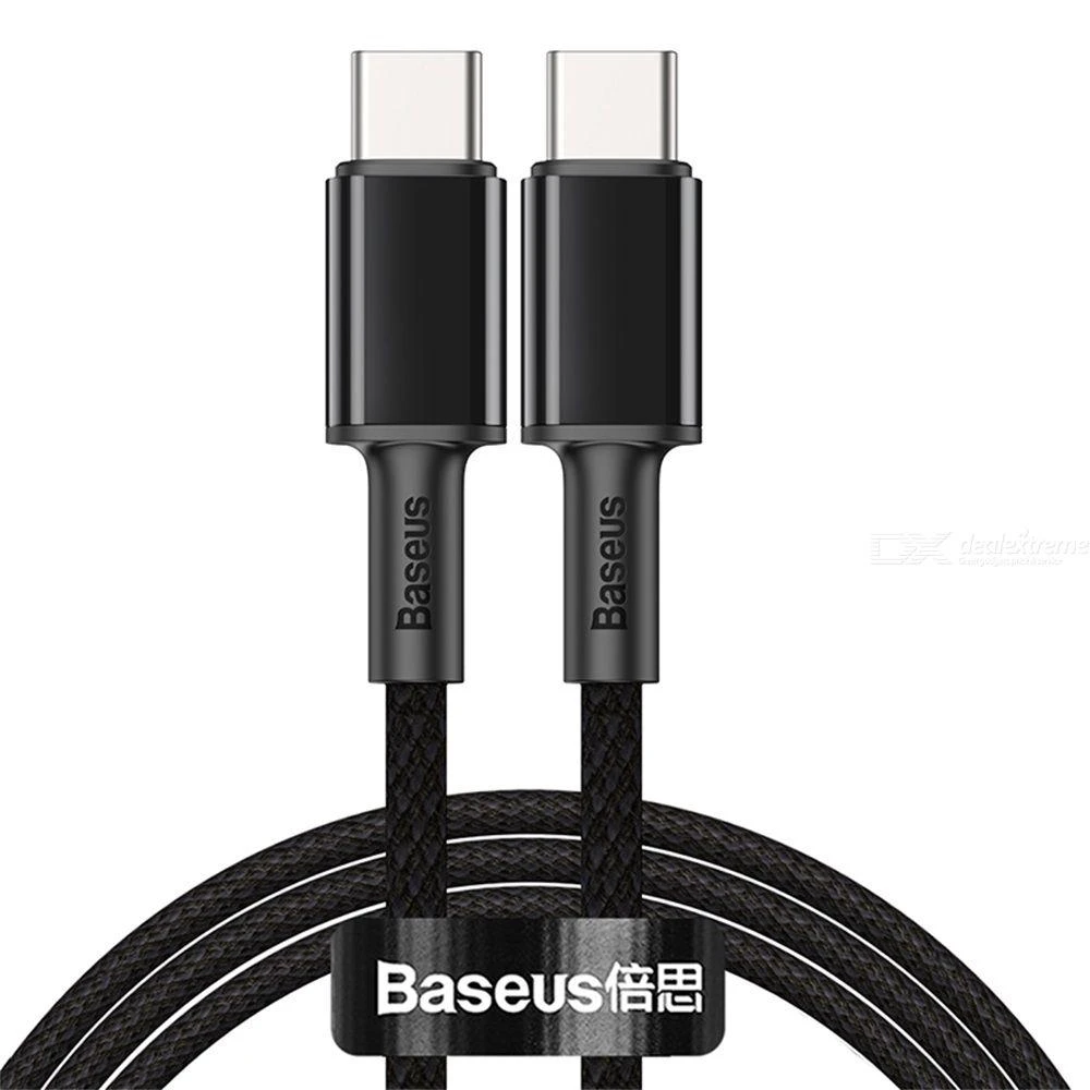 Baseus High Density Braided Fast Charging Data Cable Type-C to Type-C 100W 1m - Black