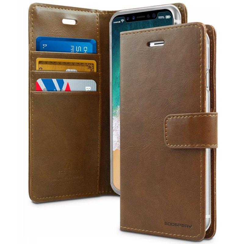 Mercury Blue Moon Diary Case for iPhone XR - Brown