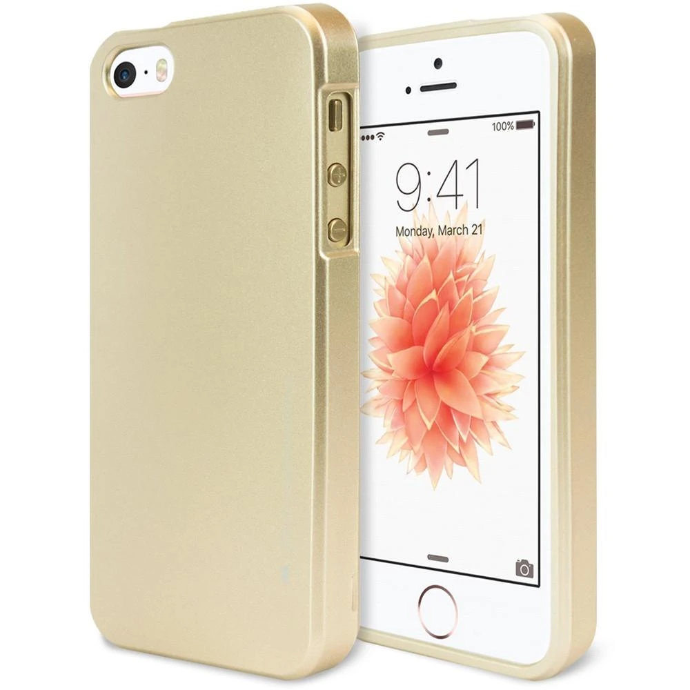 Mercury Jelly Case for iPhone 5/5s/SE - Metal Gold