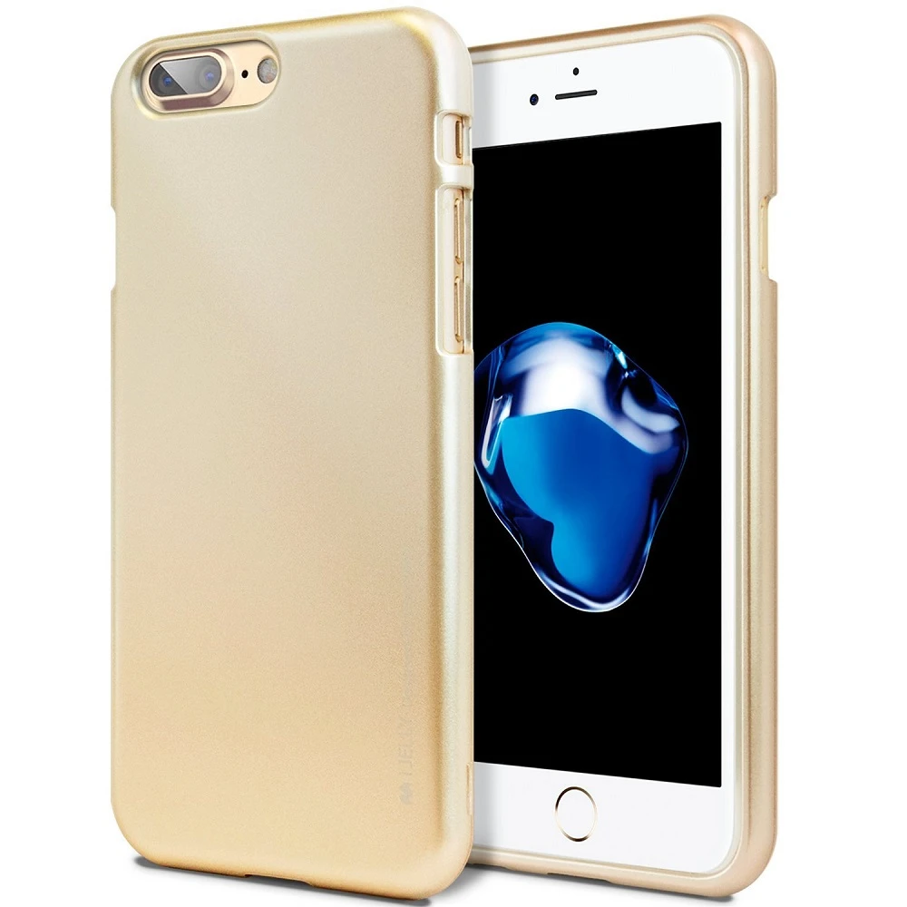 Mercury Jelly Case for iPhone 7/8 Plus - Metal Gold